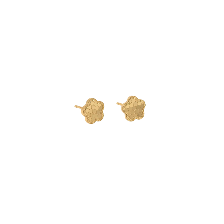 Tiny Gold Flower Earrings