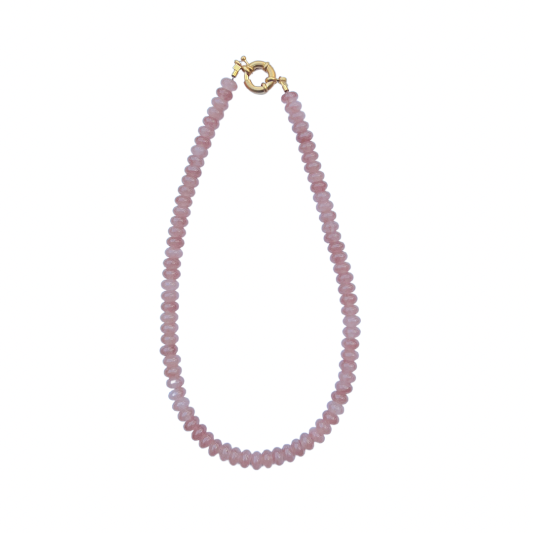 Dusty Peach Beaded Necklace