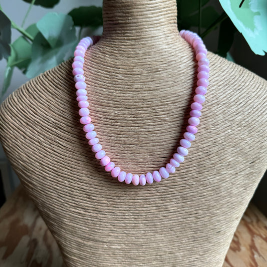 Hot Pink Beaded Necklace
