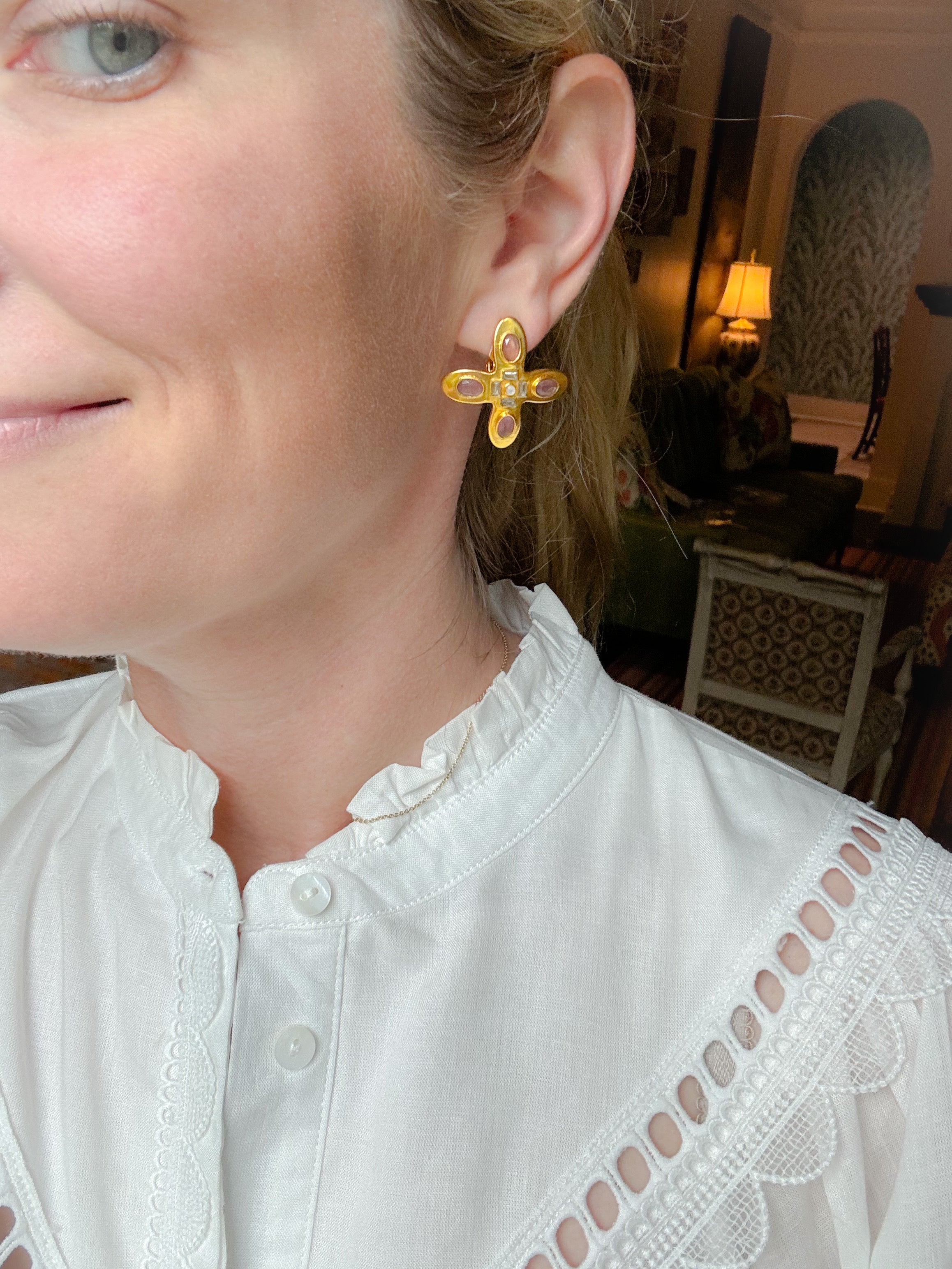 Big Plus Pink Earrings