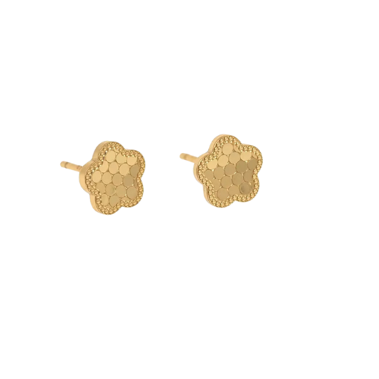 Tiny Gold Flower Earrings