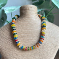 Bright Glass Bead & Crystal Necklace
