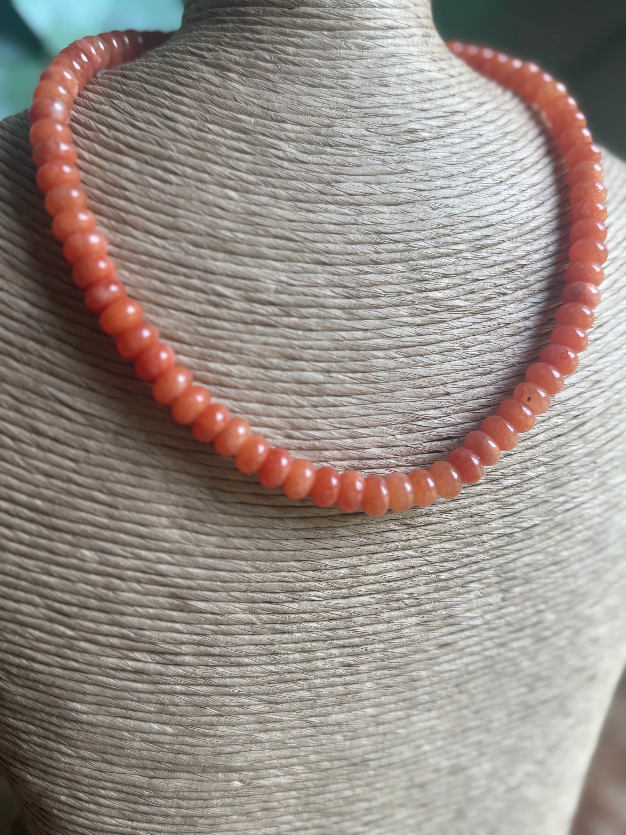 Orange Beaded Necklace