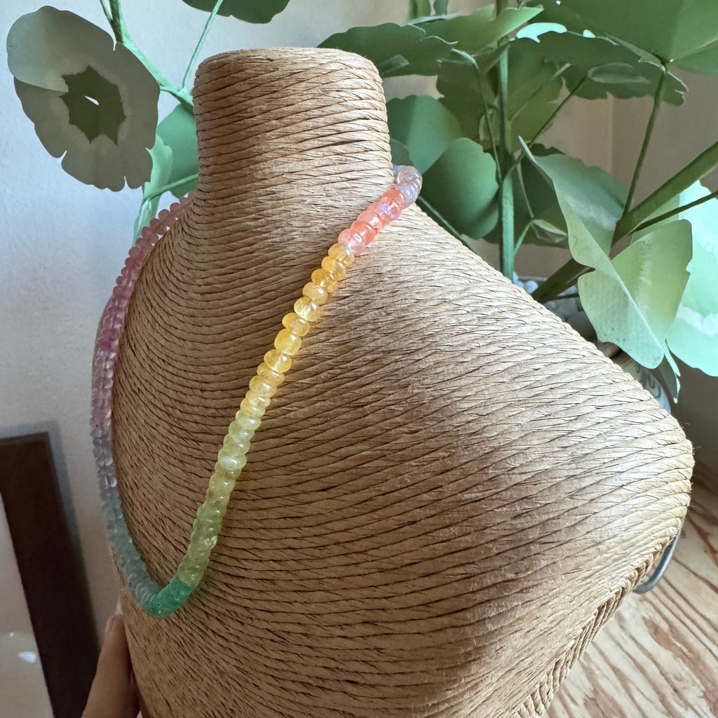Texas Hill Country & Camp Mystic Fundraiser -- Rainbow Moonstone Beaded Necklace