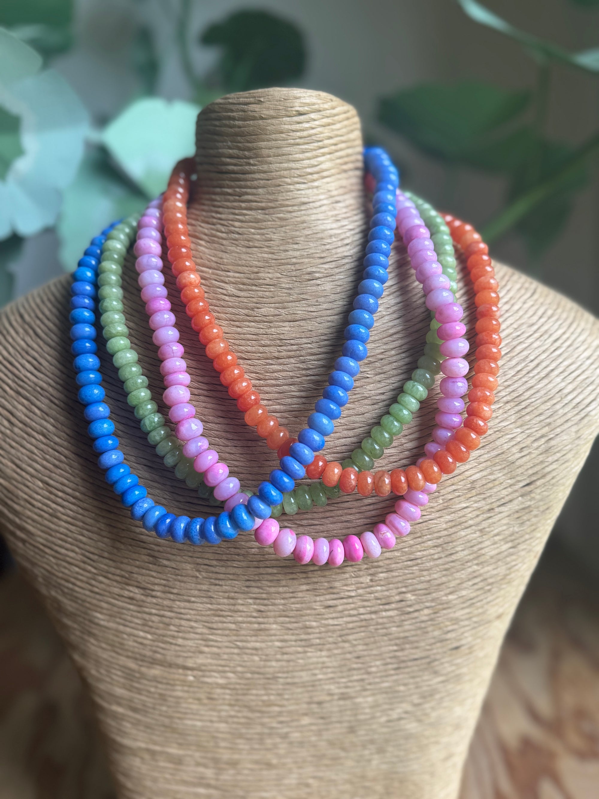 Orange Beaded Necklace