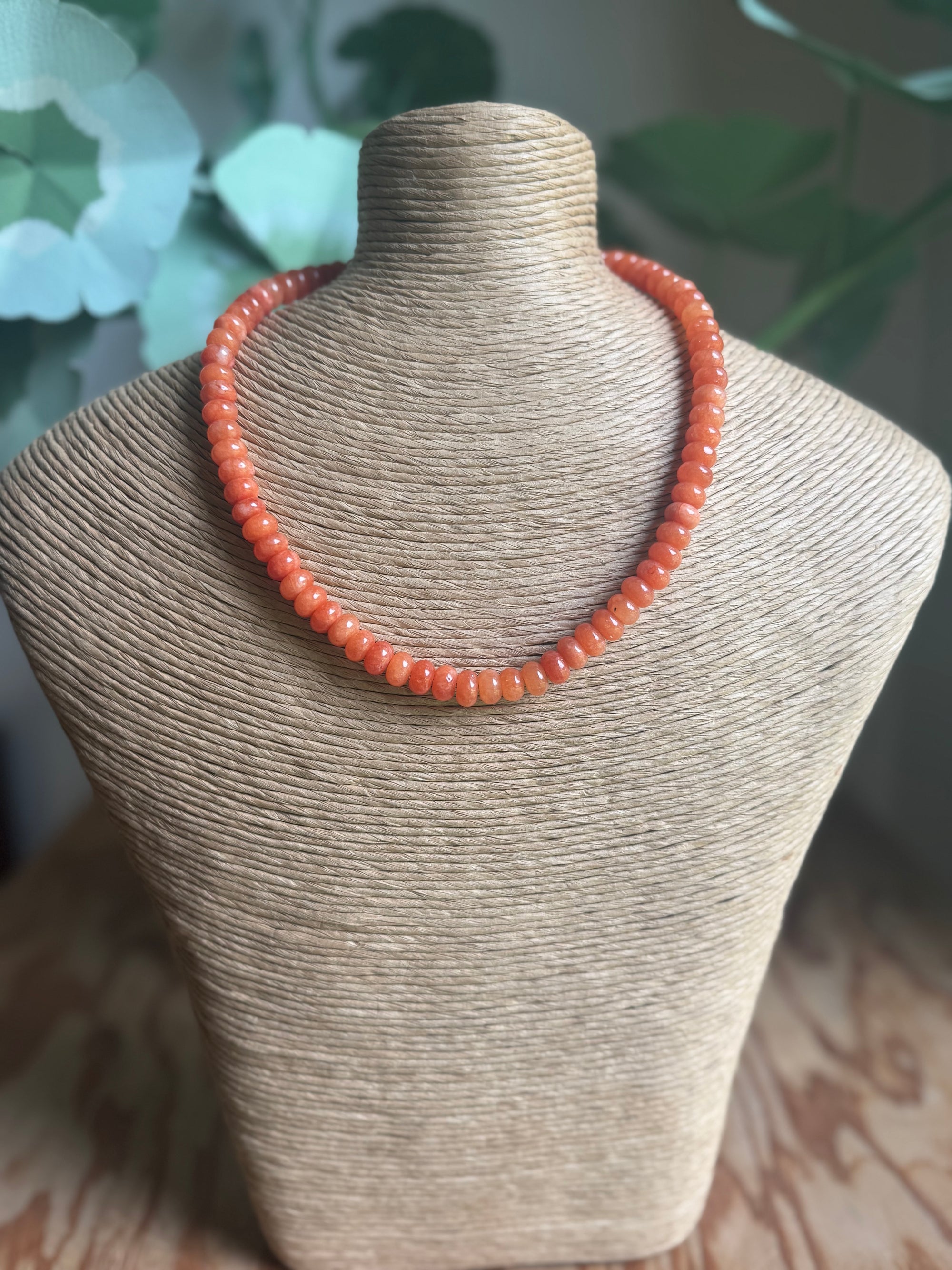 Orange Beaded Necklace
