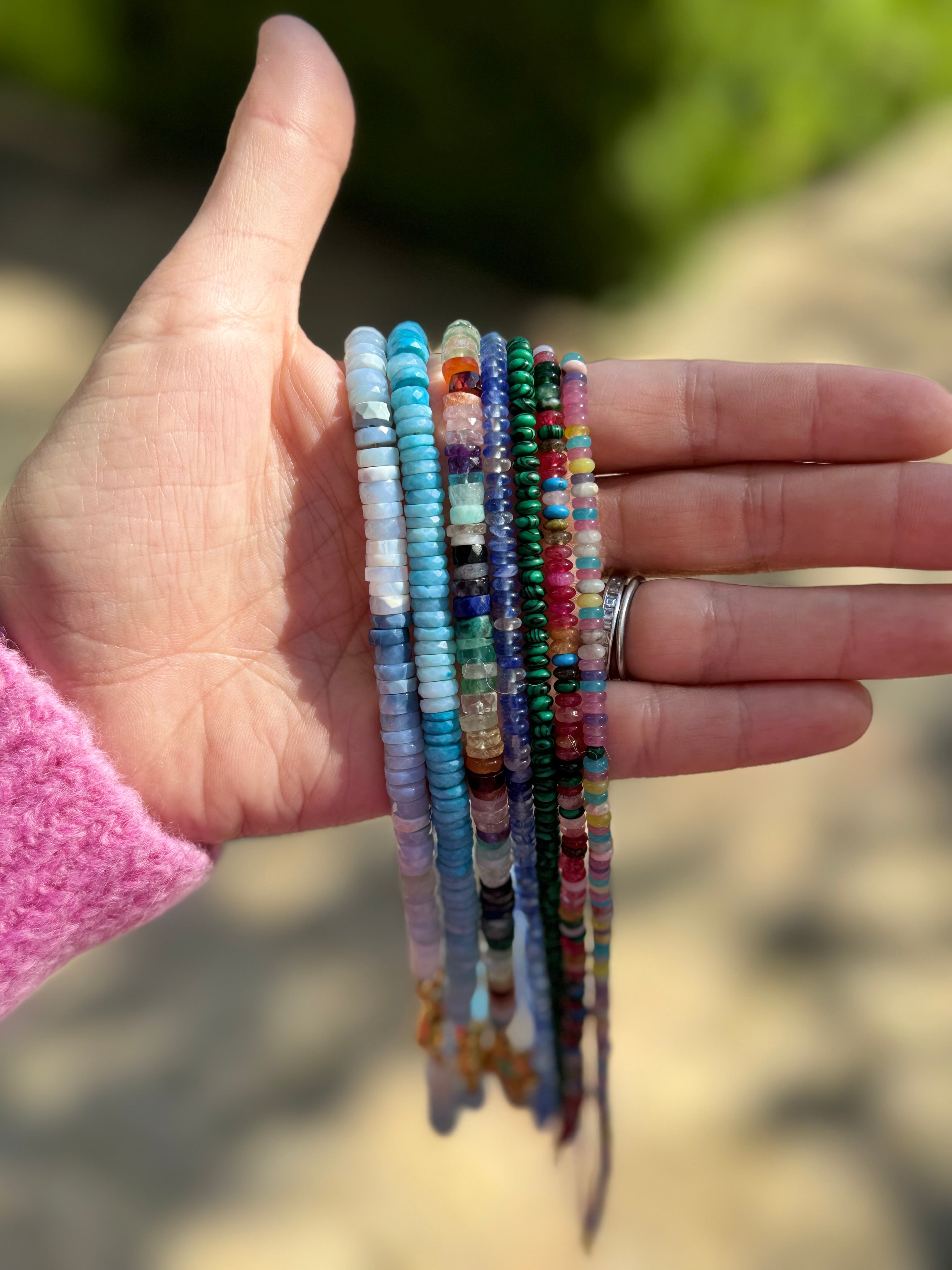 Sparkling Turquoise Beaded Necklace