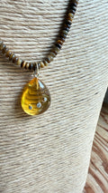 Yellow Topaz Drop Necklace