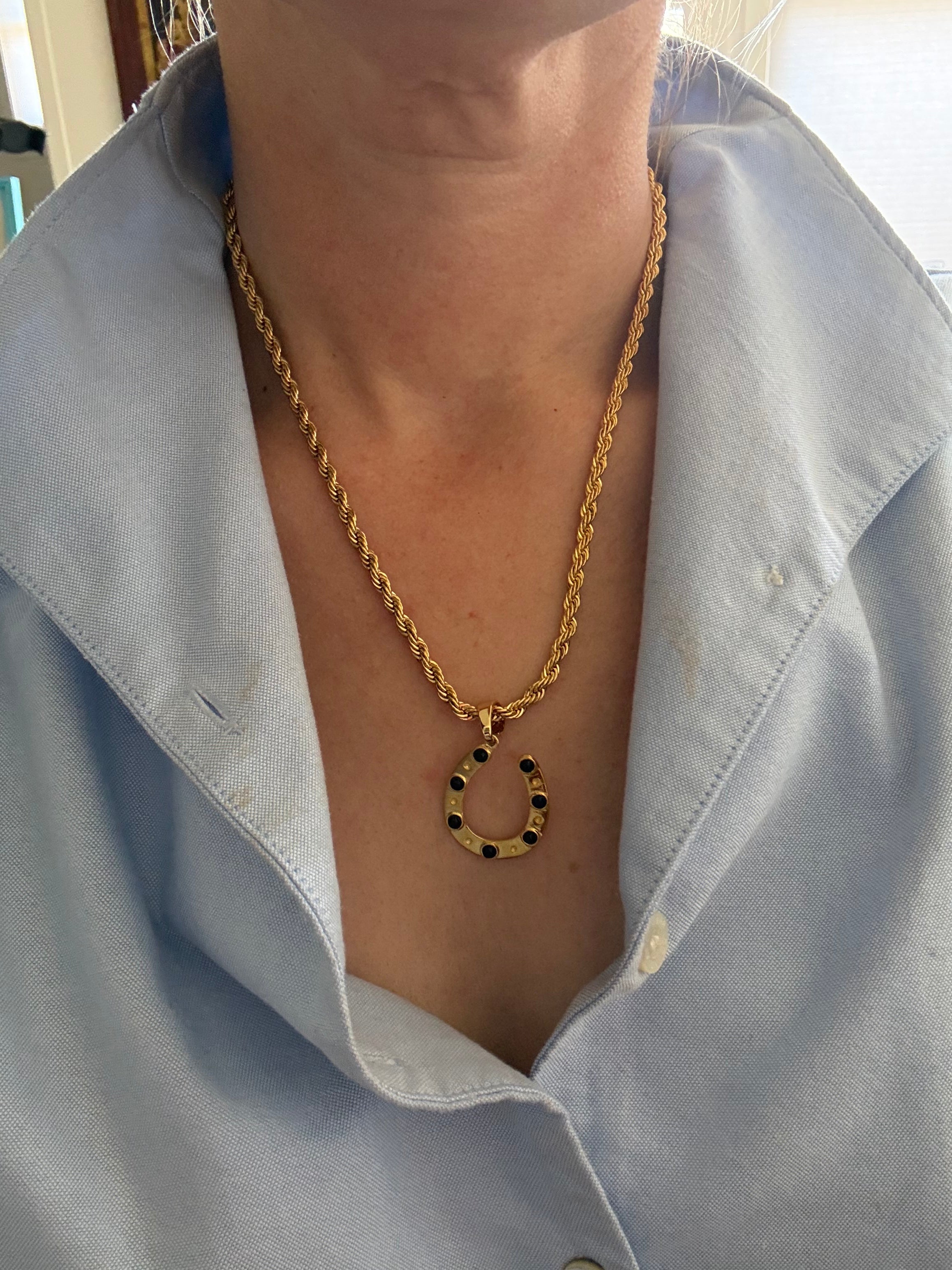 Horseshoe Rope Necklace