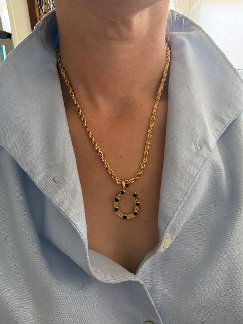 Horseshoe Rope Necklace