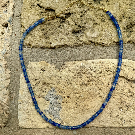 Small Blue Beaded Necklace