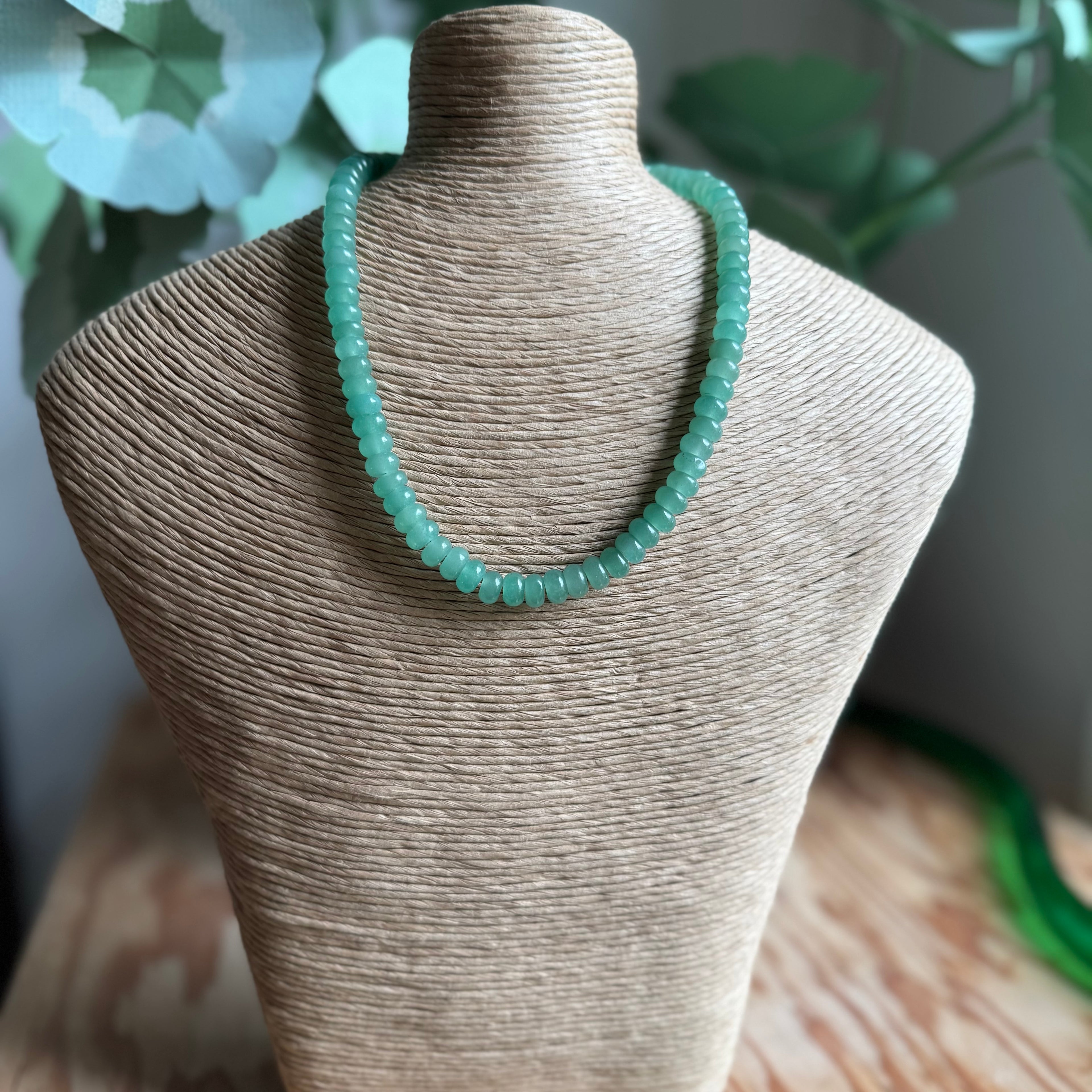Summer Green Beaded Necklace