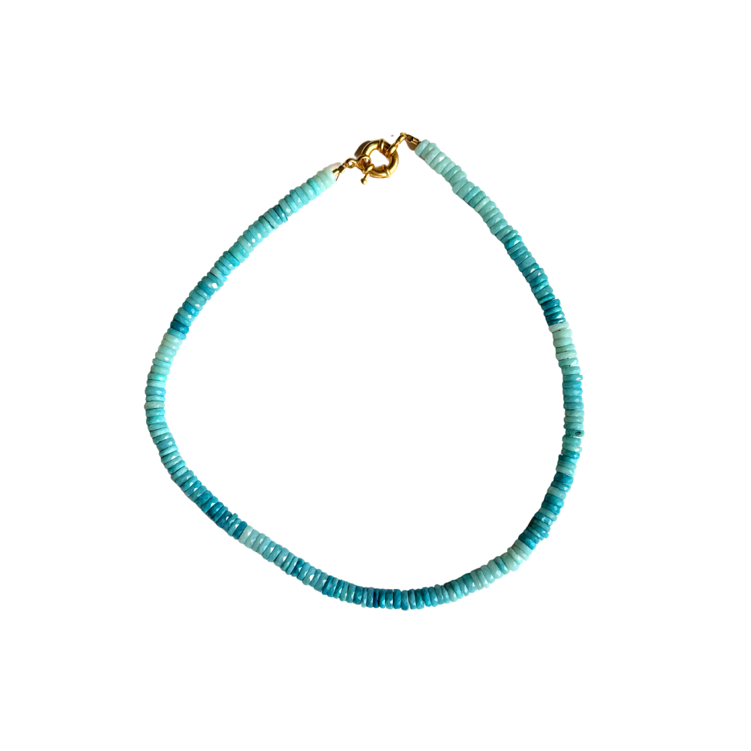 Sparkling Turquoise Beaded Necklace