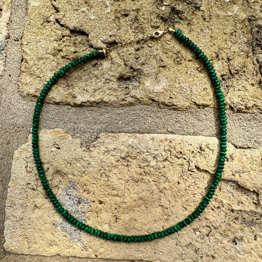 Small Malachite Beaded Necklace