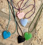 Carved Heart on a Rope Necklace