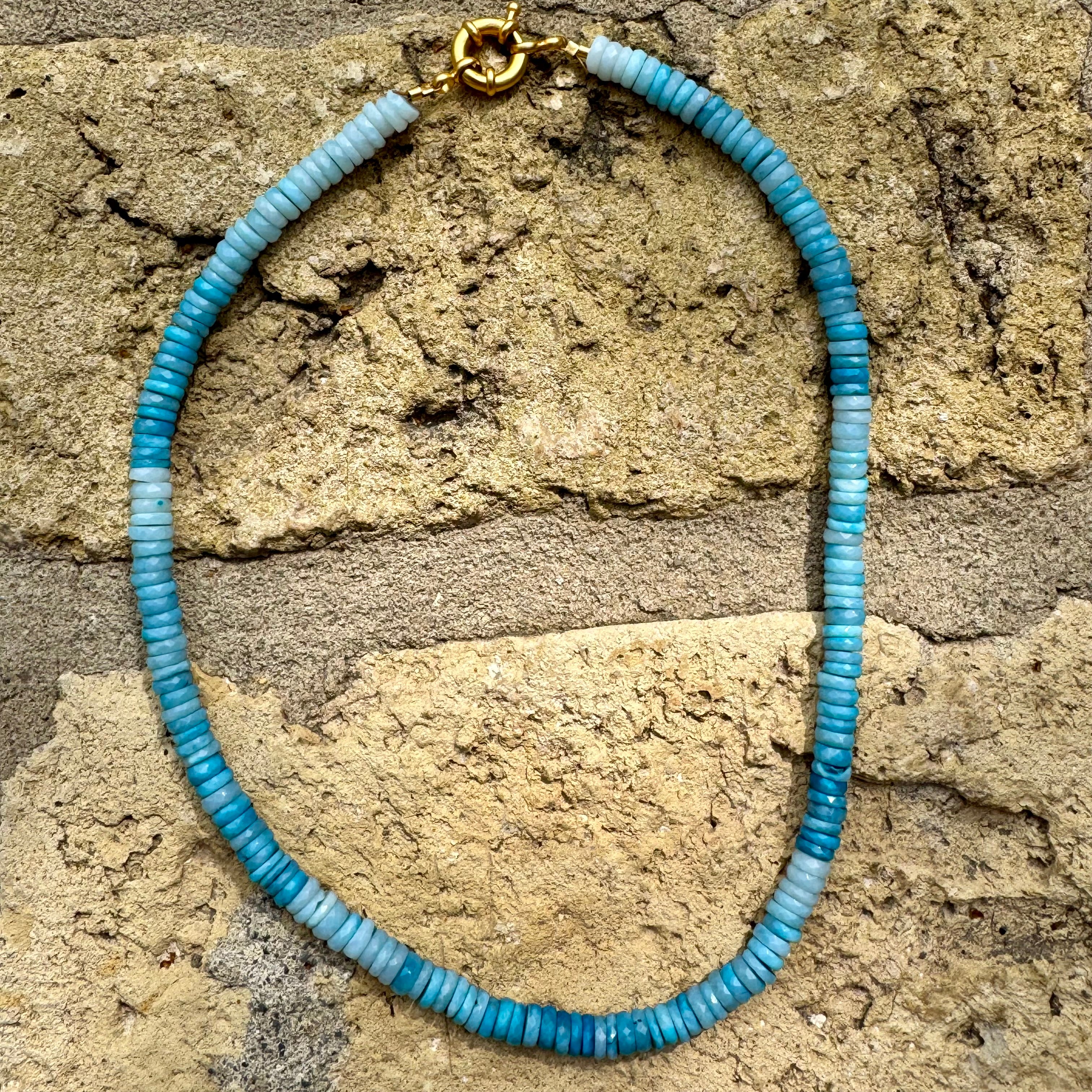 Sparkling Turquoise Beaded Necklace