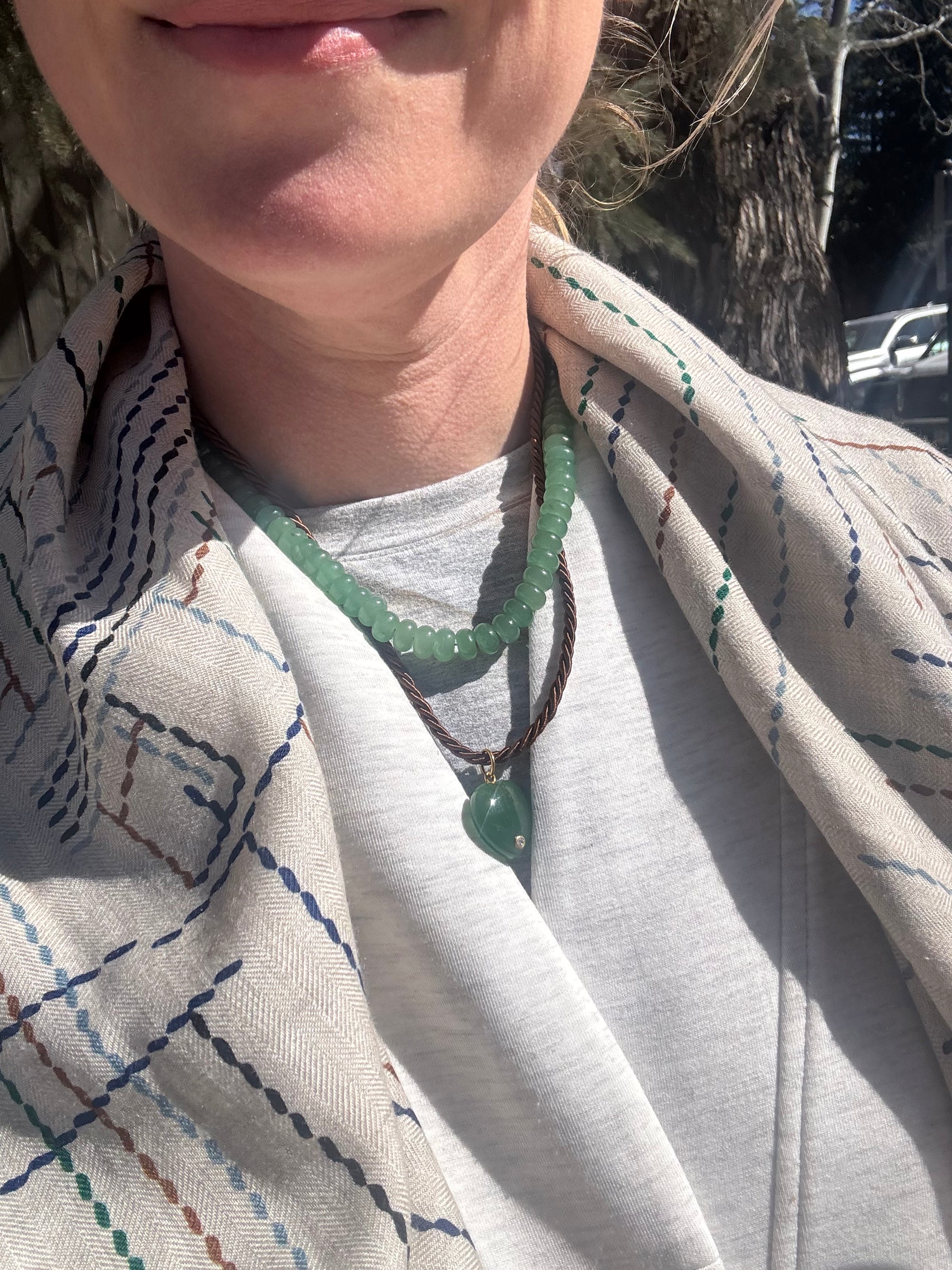 Summer Green Beaded Necklace