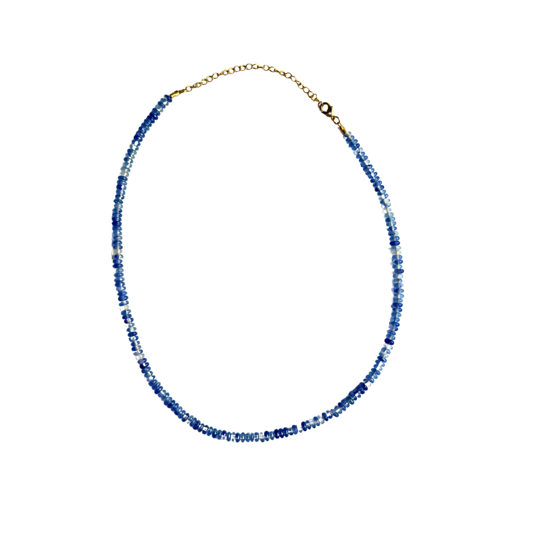 Small Blue Beaded Necklace