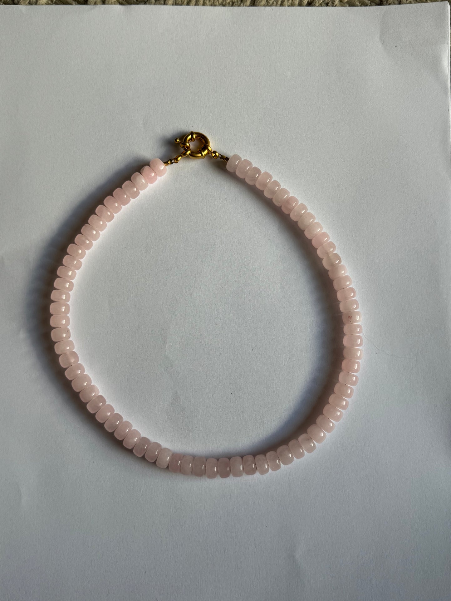 Light Pink Beaded Necklace