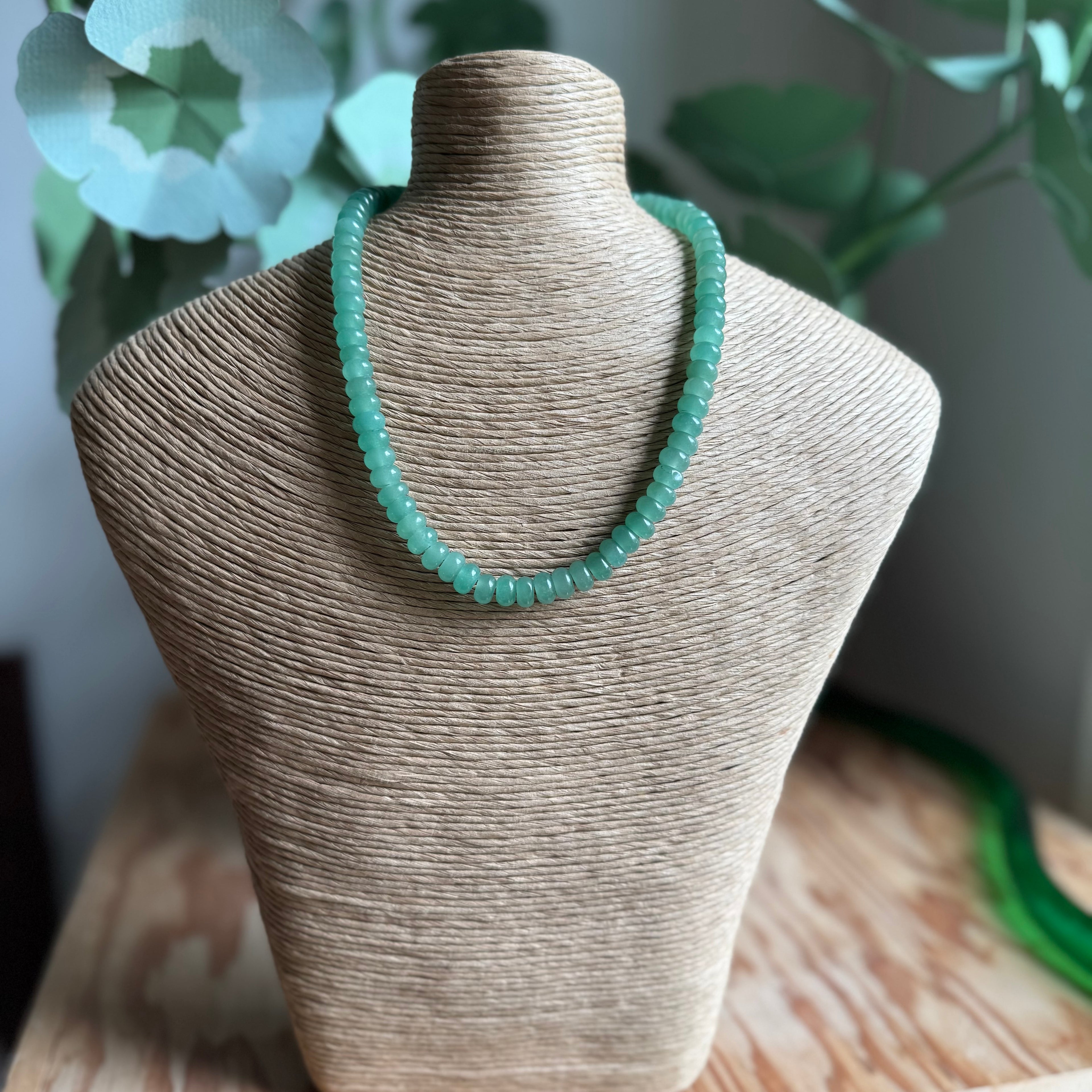 Summer Green Beaded Necklace
