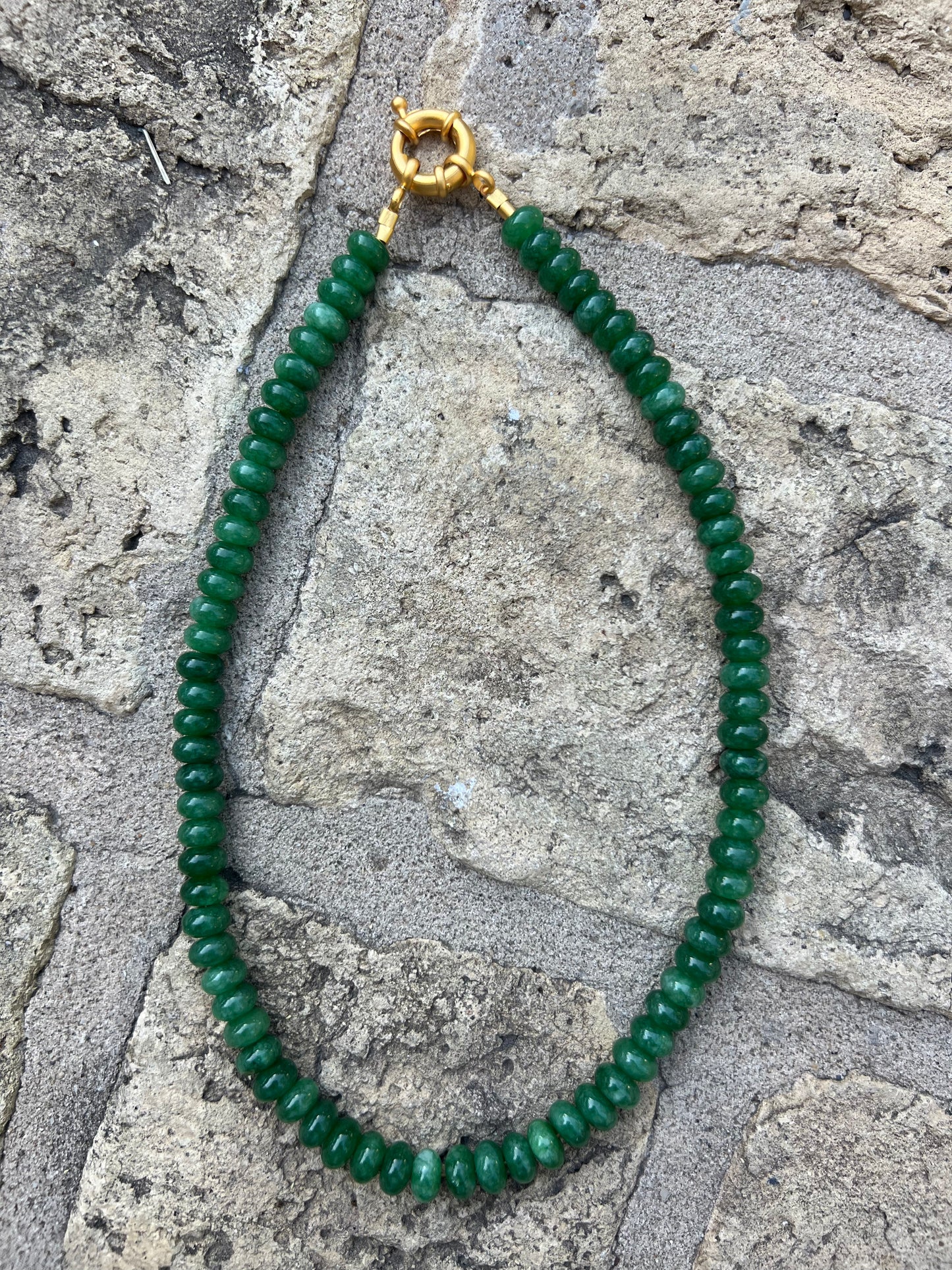Jade Green Beaded Necklace