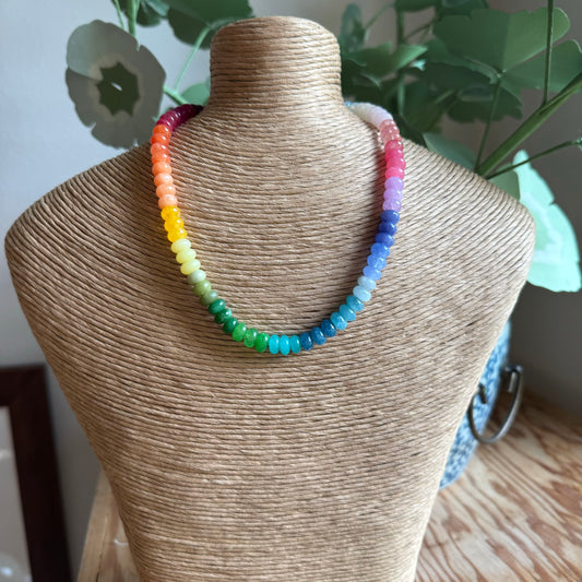 Rainbow Quartz Beaded Necklace