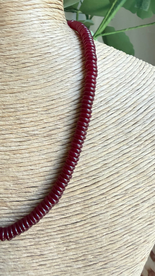 Maroon Bead Necklace