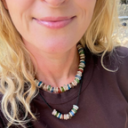Glass Bead Rope Necklace