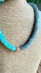 Fall Toned Gemstone Duo Necklace