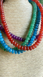 Dark Blue Beaded Necklace