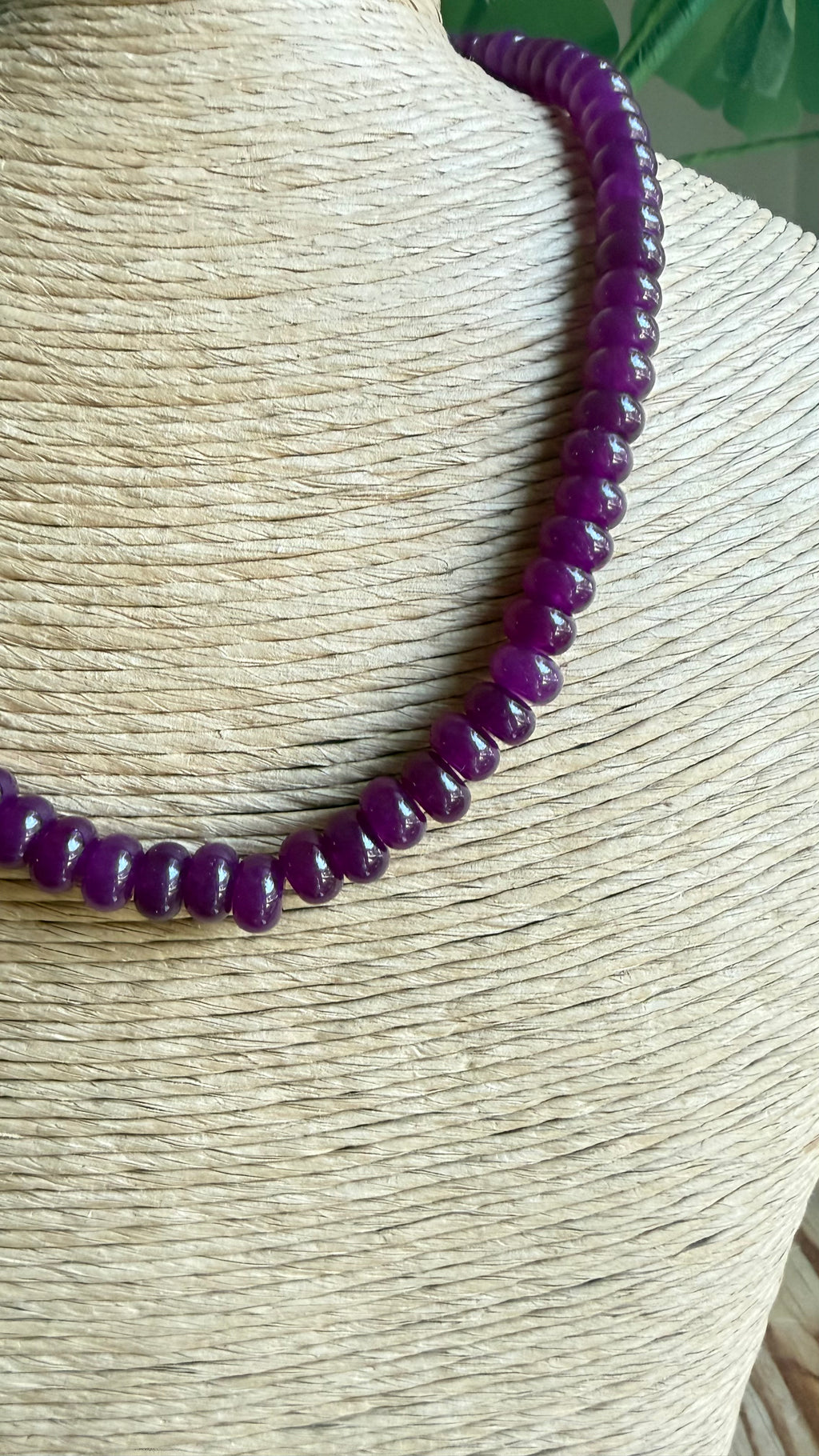 Dark Purple Beaded Necklace