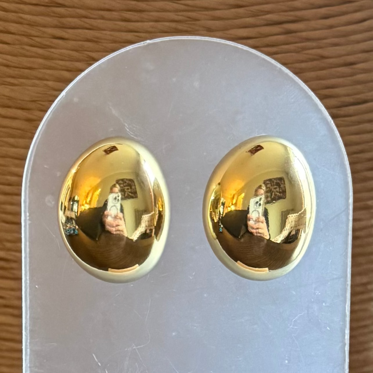 Gold Bulb Earrings