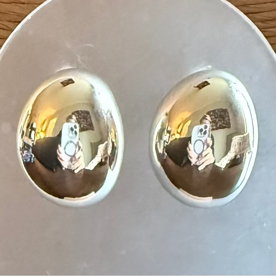 Silver Bulb Earrings