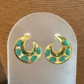 Gold & Turquoise Earrings