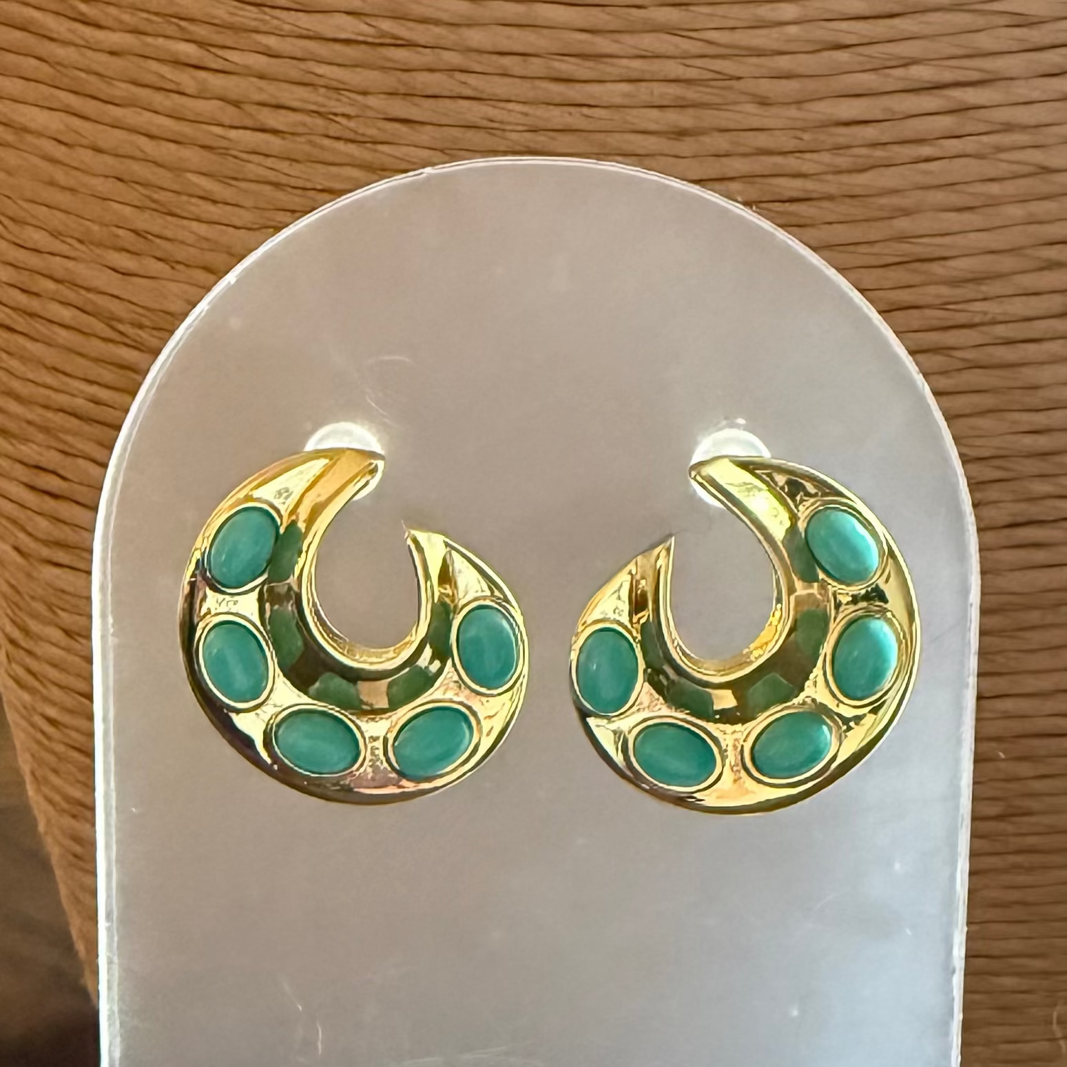 Gold & Turquoise Earrings
