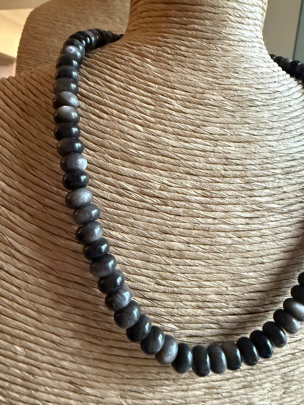 Black & Silver Beaded Necklace
