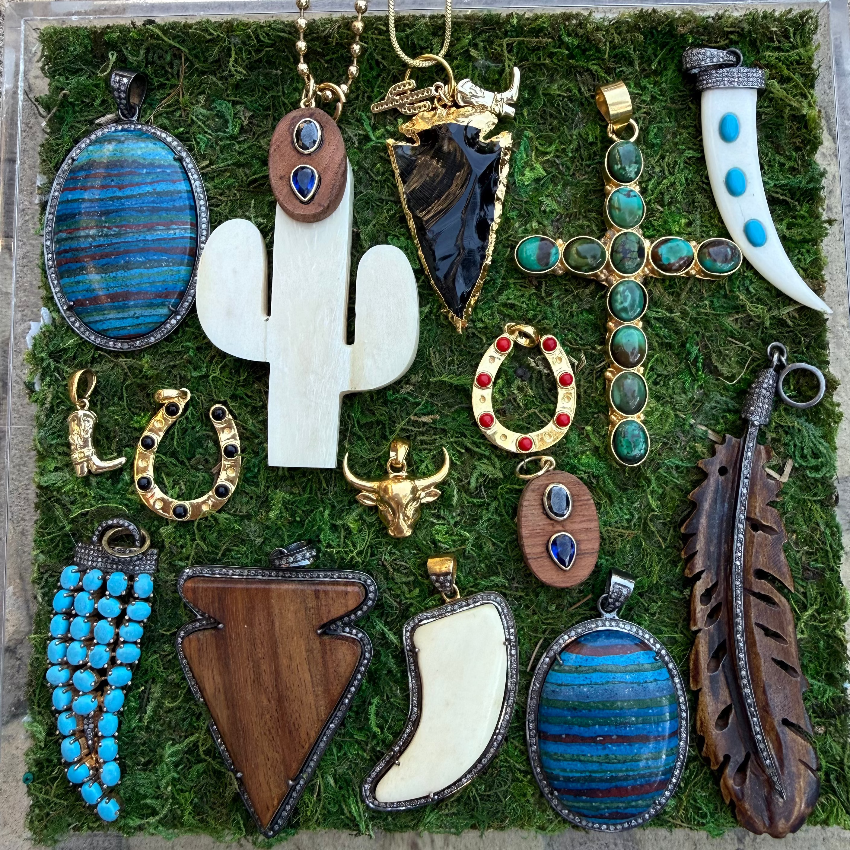 Wooden Feather Pendant