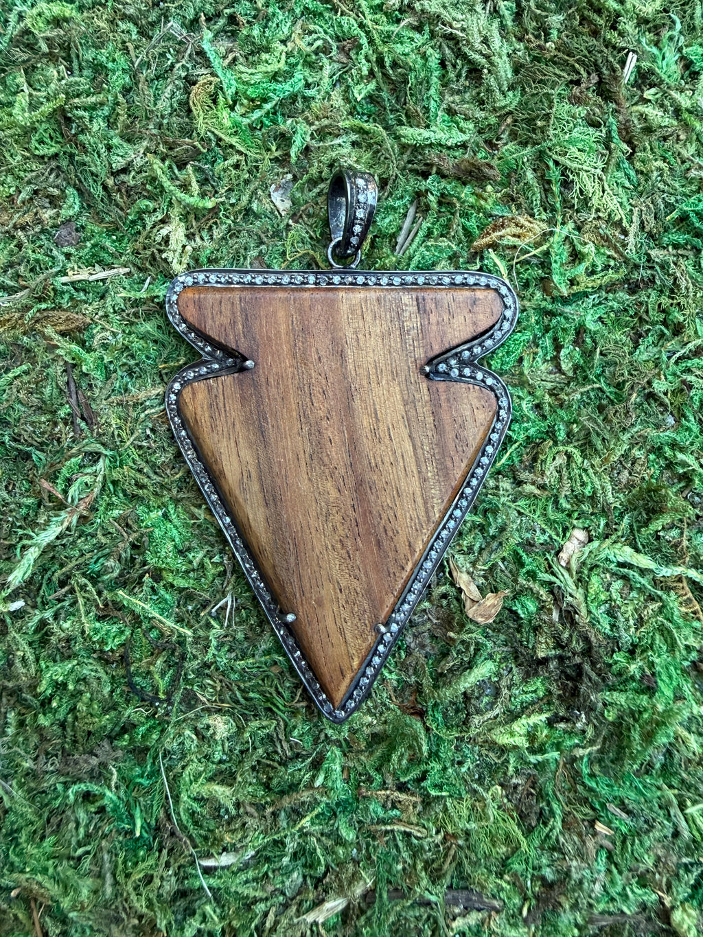 Wooden Arrowhead Pendant