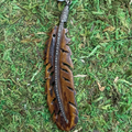 Wooden Feather Pendant