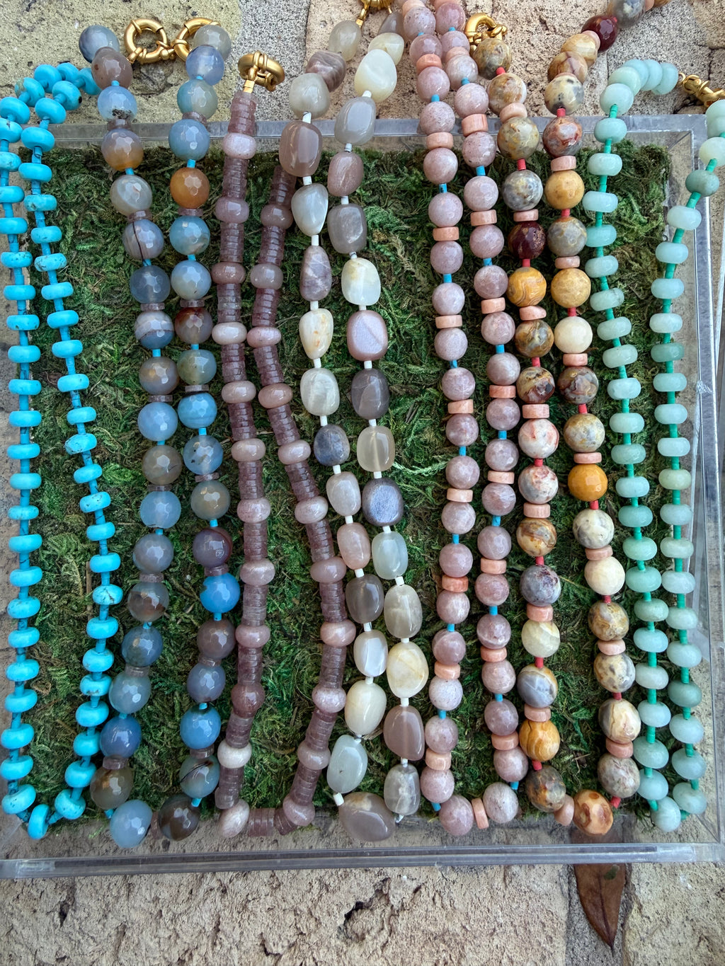Tan Mixed Bead Necklace