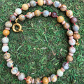 Tan Mixed Bead Necklace