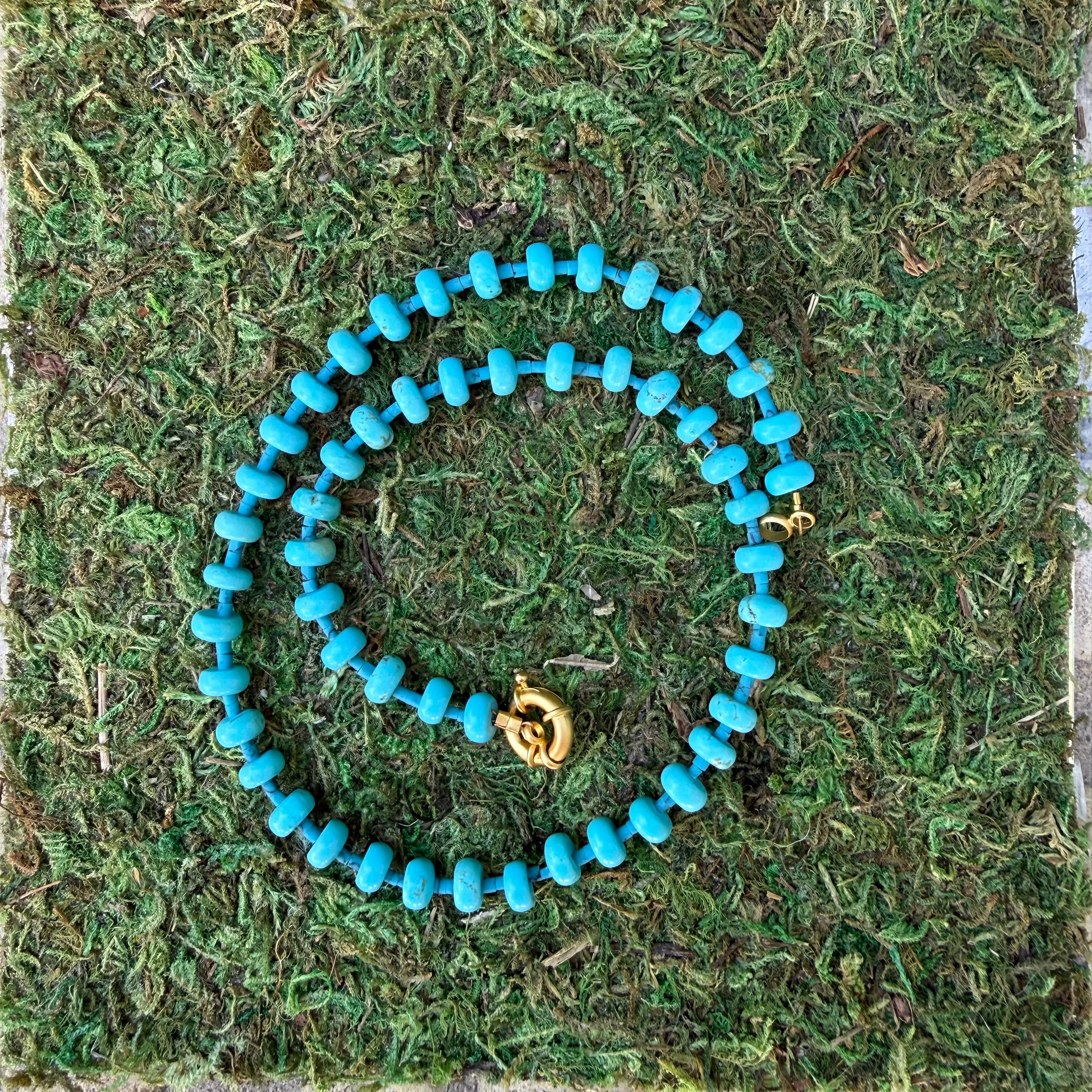 Turquoise Spacer Beaded Necklace