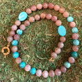 Turquoise & Agate Mixed Bead Necklace