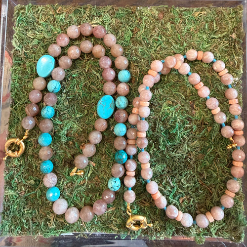 Turquoise & Agate Mixed Bead Necklace