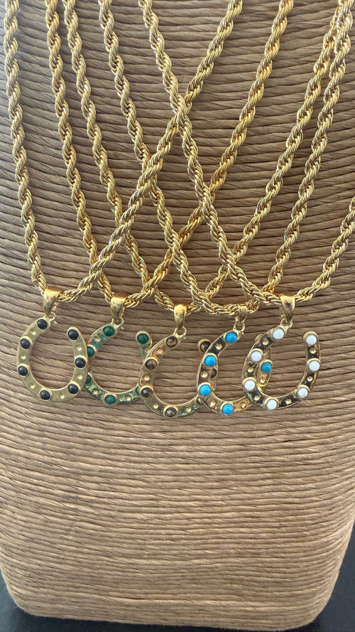 Horseshoe Rope Necklace