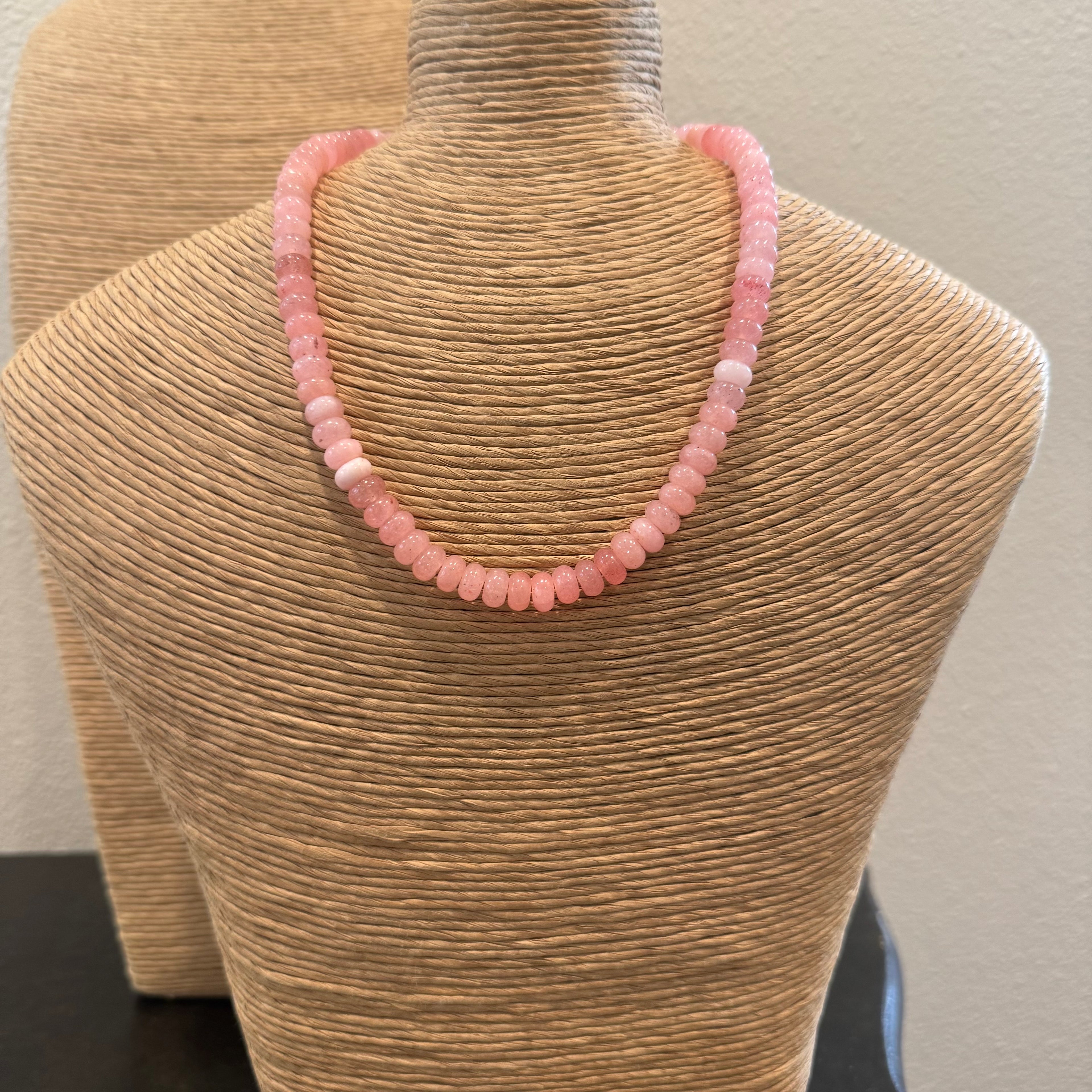 Ombre Pink Beaded Necklace