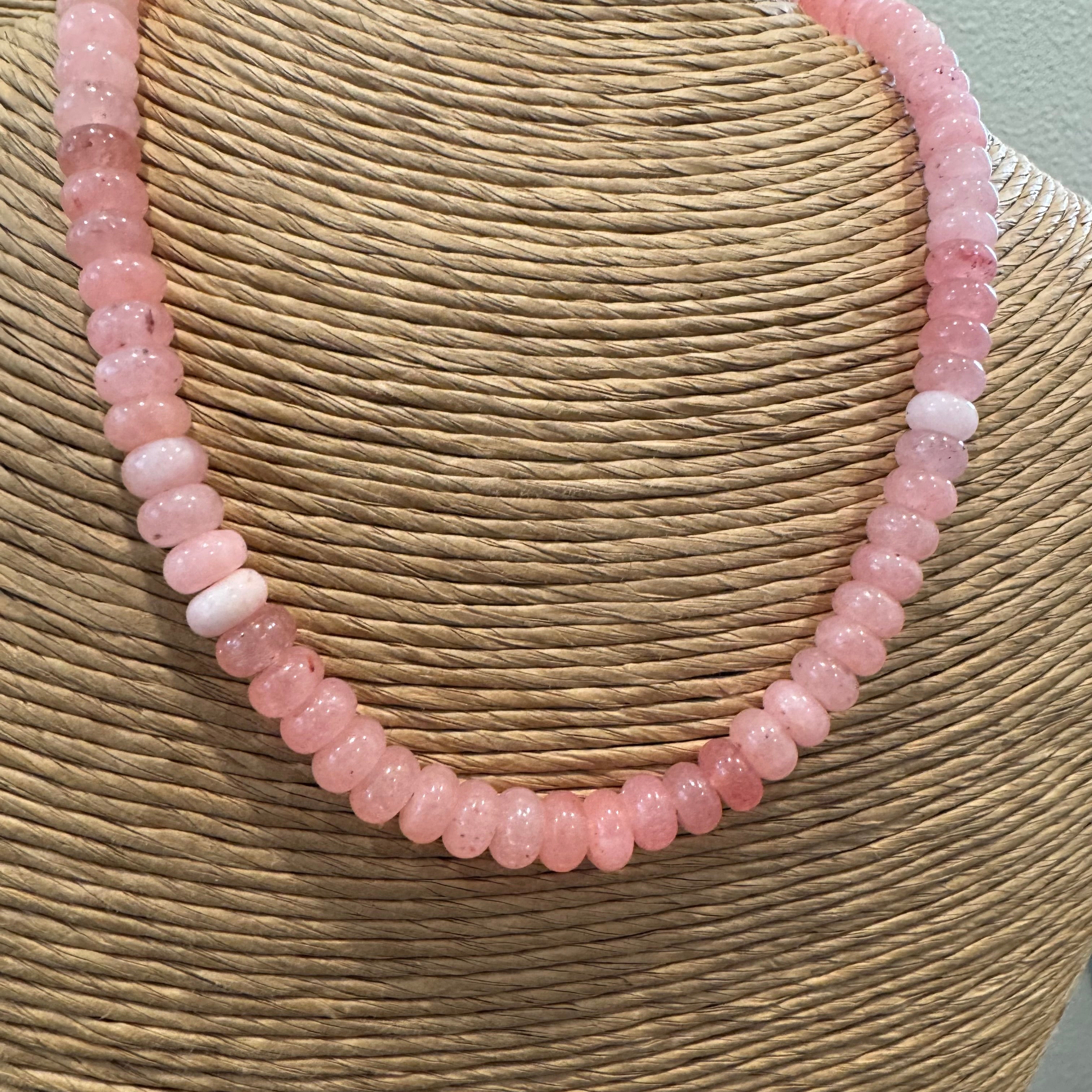 Ombre Pink Beaded Necklace