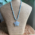 Blue Large Flower Necklace