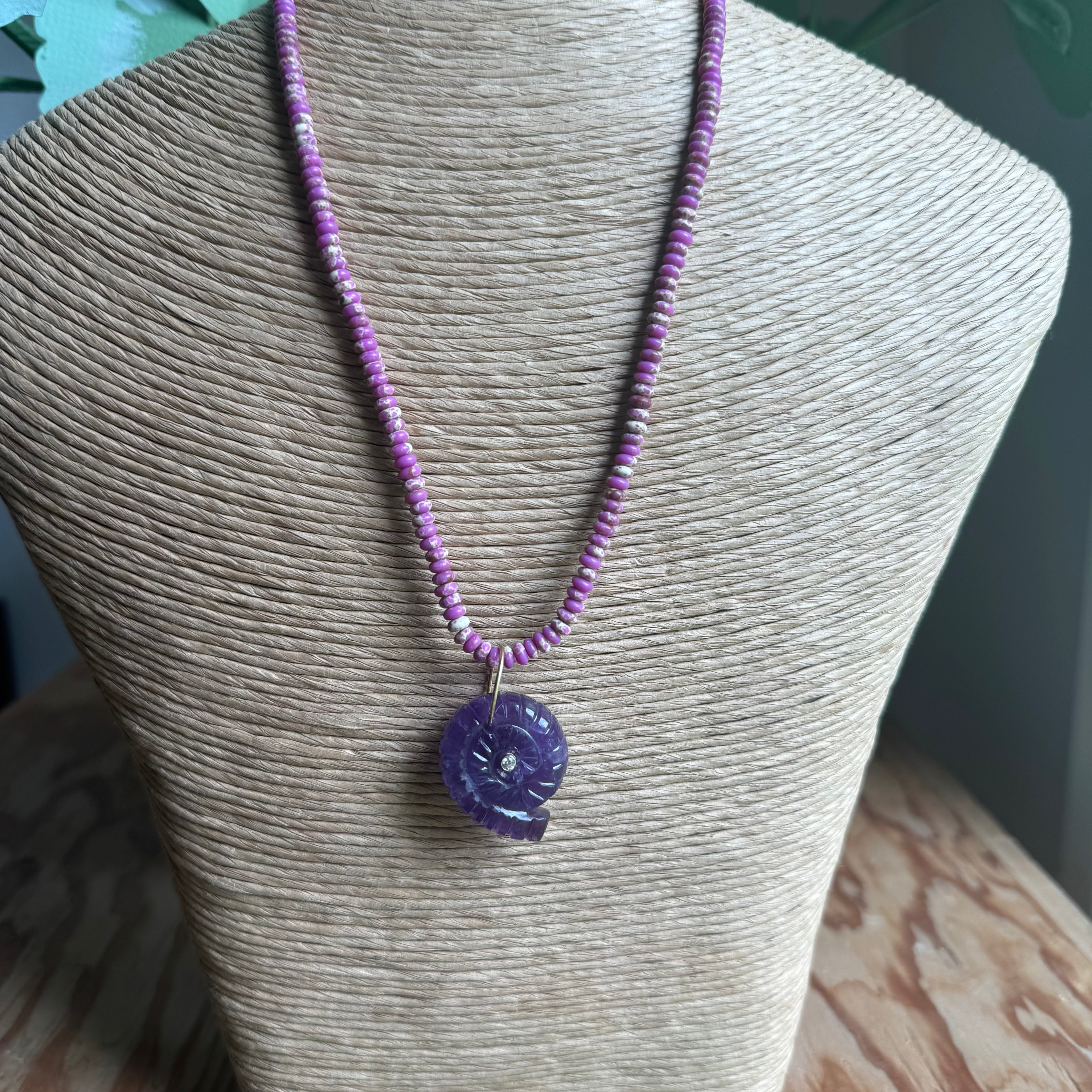 Purple Shell Necklace