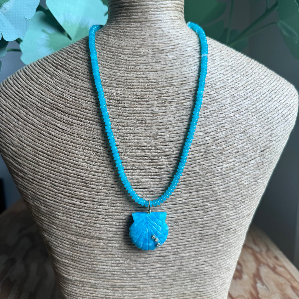 Blue Shell Necklace